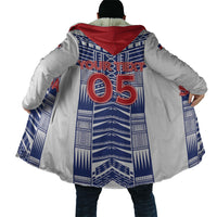 Custom Rugby Toa Samoa Cloak Samoan Tatau White Version LT05 - Polynesian Pride