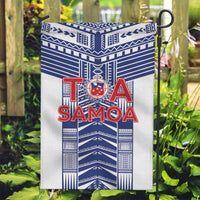 Rugby Toa Samoa Garden Flag Samoan Tatau White Version LT05 Garden Flag White - Polynesian Pride