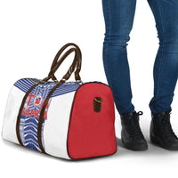 Rugby Toa Samoa Travel Bag Samoan Tatau White Version LT05 - Polynesian Pride