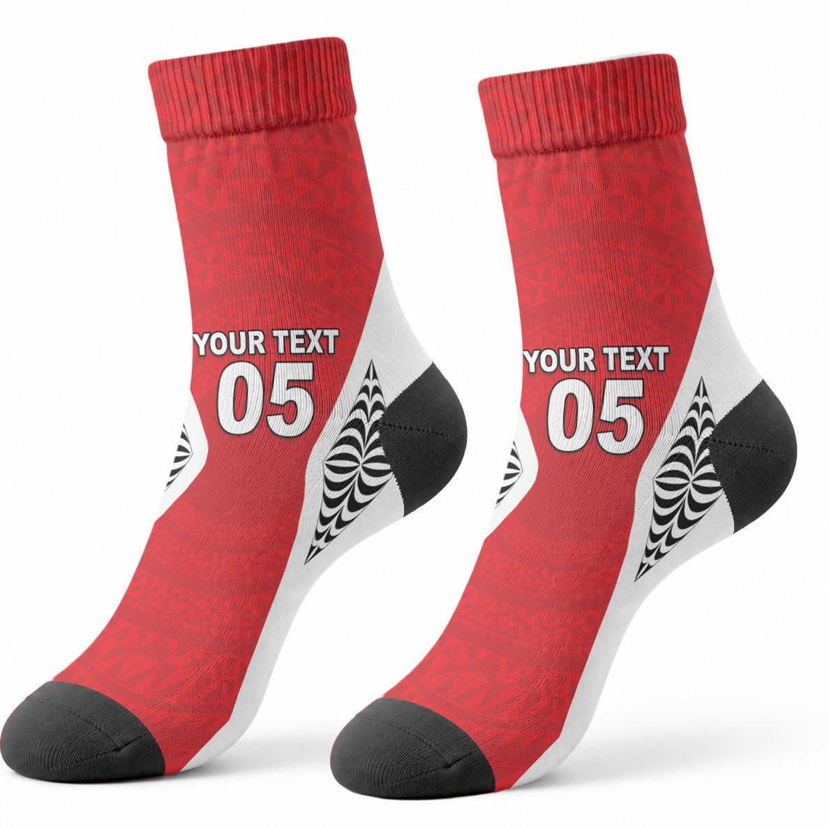 Custom 2026 Tonga Rugby XIII Crew Socks Sporty Style LT05 - Polynesian Pride