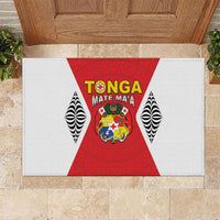 2026 Tonga Rugby XIII Rubber Doormat Sporty Style LT05 Red - Polynesian Pride