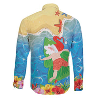 Christmas In Hawaii Family Matching Off Shoulder Maxi Dress and Hawaiian Shirt Tis The Sea Sun LT05 - Polynesian Pride