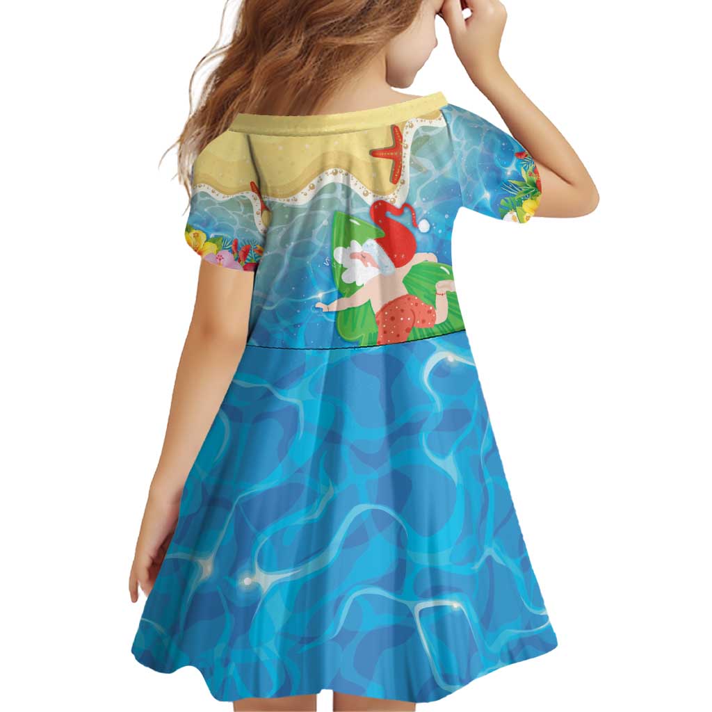 Christmas In Hawaii Family Matching Off Shoulder Short Dress and Hawaiian Shirt Tis The Sea Sun LT05 - Polynesian Pride