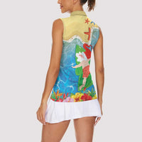 Christmas In Hawaii Women Sleeveless Polo Shirt Tis The Sea Sun LT05 - Polynesian Pride