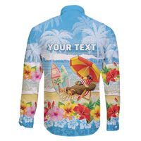 Personalised Hawaii Funny Thanksgiving Family Matching Long Sleeve Bodycon Dress and Hawaiian Shirt Thankful From The Beach LT05 - Polynesian Pride