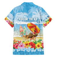 Personalised Hawaii Funny Thanksgiving Family Matching Off The Shoulder Long Sleeve Dress and Hawaiian Shirt Thankful From The Beach LT05 - Polynesian Pride