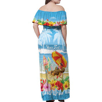 Personalised Hawaii Funny Thanksgiving Family Matching Off Shoulder Maxi Dress and Hawaiian Shirt Thankful From The Beach LT05 - Polynesian Pride