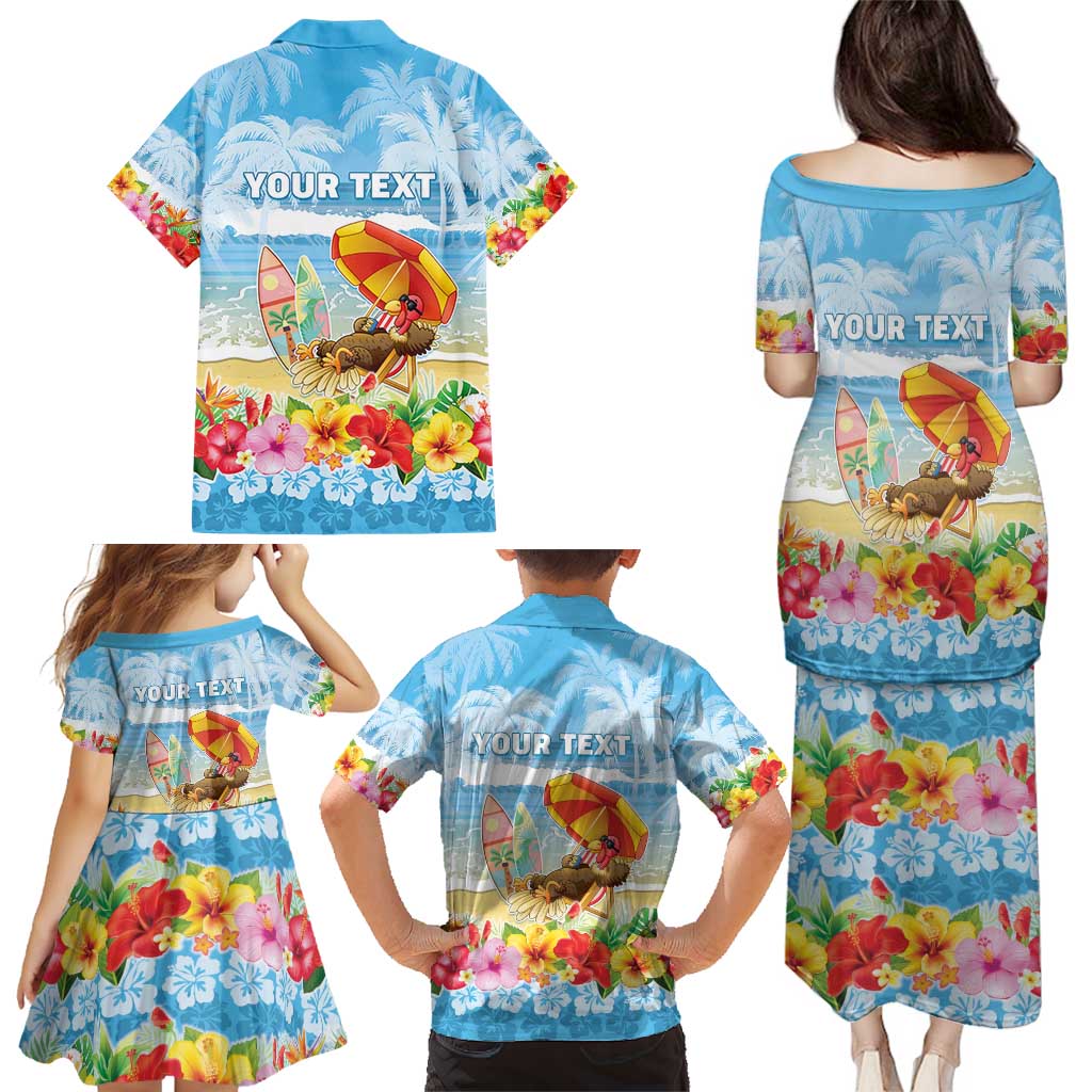 Personalised Hawaii Funny Thanksgiving Family Matching Puletasi and Hawaiian Shirt Thankful From The Beach LT05 - Polynesian Pride