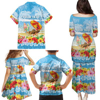 Personalised Hawaii Funny Thanksgiving Family Matching Puletasi and Hawaiian Shirt Thankful From The Beach LT05 - Polynesian Pride