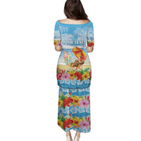 Personalised Hawaii Funny Thanksgiving Family Matching Puletasi and Hawaiian Shirt Thankful From The Beach LT05 - Polynesian Pride