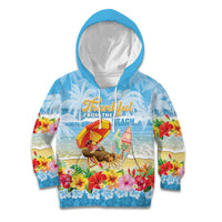 Personalised Hawaii Funny Thanksgiving Kid Hoodie Thankful From The Beach LT05 Hoodie Blue - Polynesian Pride
