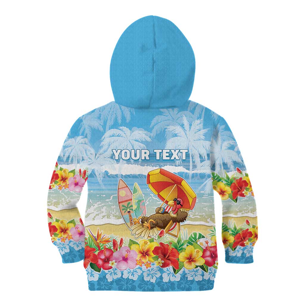 Personalised Hawaii Funny Thanksgiving Kid Hoodie Thankful From The Beach LT05 - Polynesian Pride