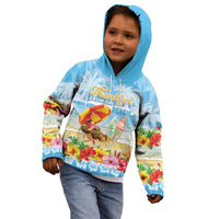 Personalised Hawaii Funny Thanksgiving Kid Hoodie Thankful From The Beach LT05 - Polynesian Pride
