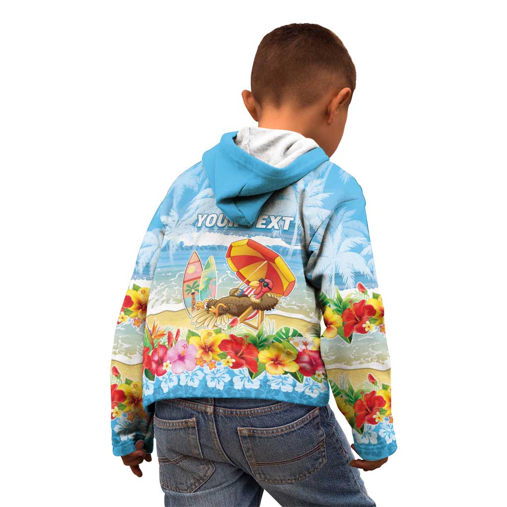 Personalised Hawaii Funny Thanksgiving Kid Hoodie Thankful From The Beach LT05 - Polynesian Pride