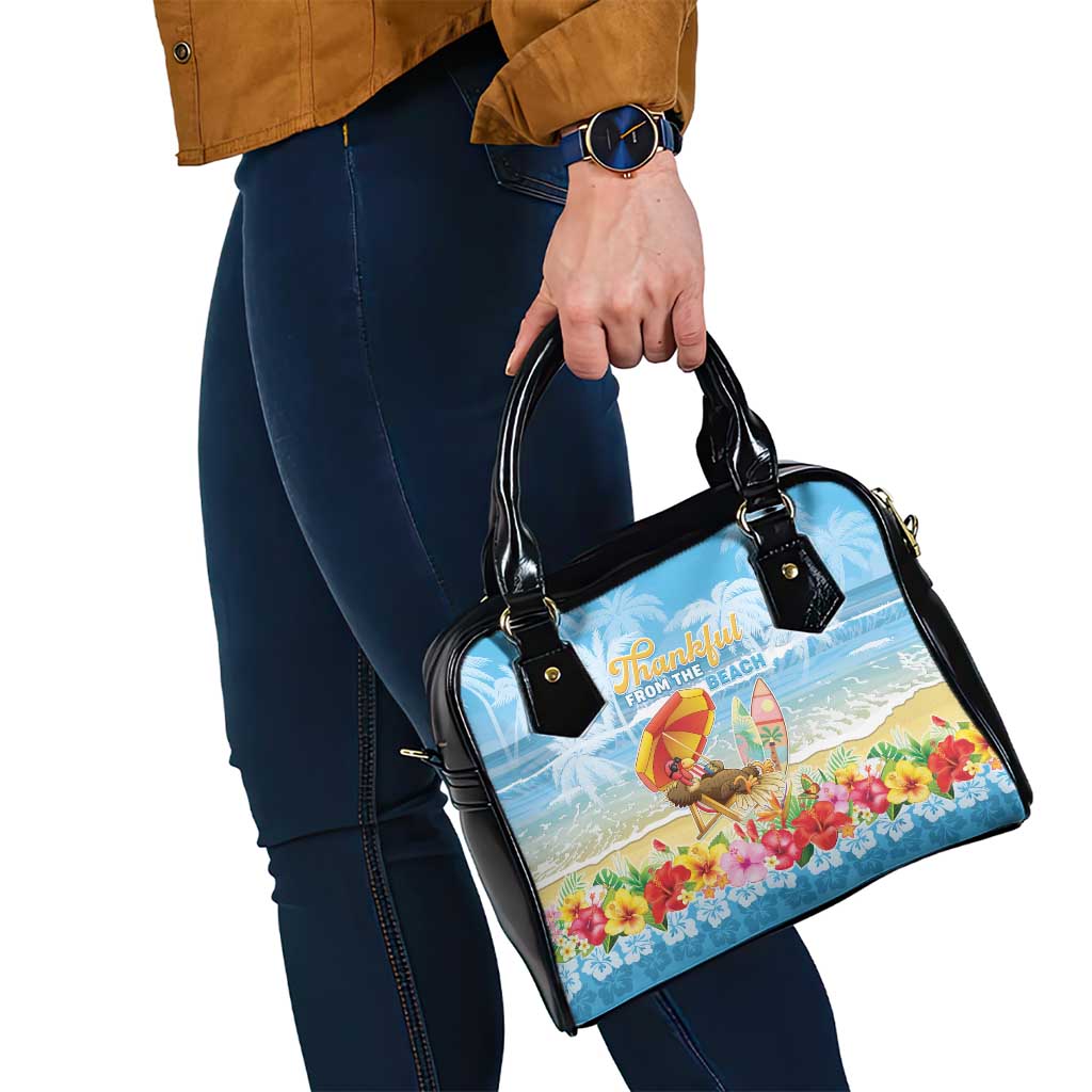 Hawaii Funny Thanksgiving Shoulder Handbag Thankful From The Beach