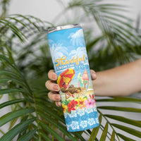 Personalised Hawaii Funny Thanksgiving Skinny Tumbler Thankful From The Beach