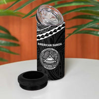 American Samoa MLK Day 4 in 1 Can Cooler Tumbler Polynesian Style
