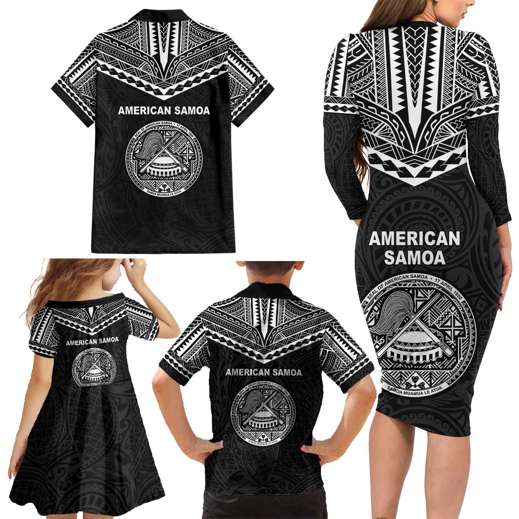 American Samoa MLK Day Family Matching Long Sleeve Bodycon Dress and Hawaiian Shirt Polynesian Style LT05 - Polynesian Pride