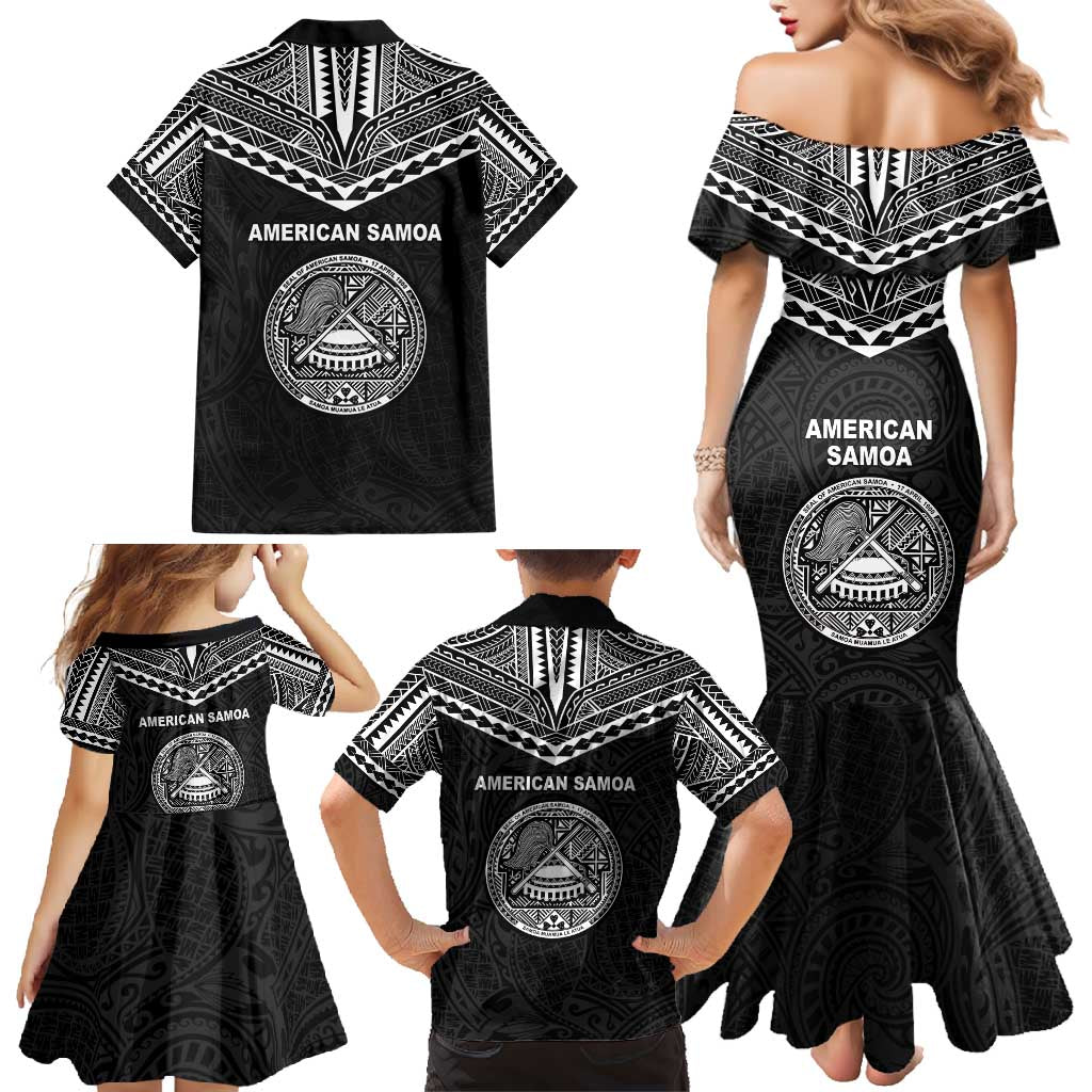 American Samoa MLK Day Family Matching Mermaid Dress and Hawaiian Shirt Polynesian Style LT05 - Polynesian Pride