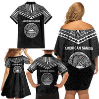 American Samoa MLK Day Family Matching Off Shoulder Short Dress and Hawaiian Shirt Polynesian Style LT05 - Polynesian Pride