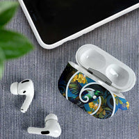 New Zealand Tui Bird AirPods Case Maori Koru With Kowhai Flowers LT05 - Polynesian Pride
