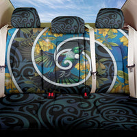 New Zealand Tui Bird Back Car Seat Cover Maori Koru With Kowhai Flowers LT05 One Size Black - Polynesian Pride