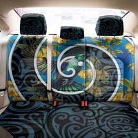 New Zealand Tui Bird Back Car Seat Cover Maori Koru With Kowhai Flowers LT05 - Polynesian Pride