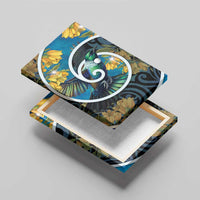 New Zealand Tui Bird Canvas Wall Art Maori Koru With Kowhai Flowers LT05 - Polynesian Pride