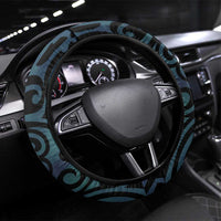 New Zealand Tui Bird Steering Wheel Cover Maori Koru With Kowhai Flowers LT05 Universal Fit Black - Polynesian Pride