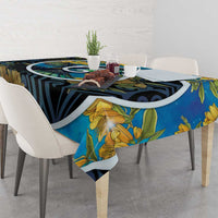 New Zealand Tui Bird Tablecloth Maori Koru With Kowhai Flowers