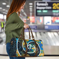 New Zealand Tui Bird Travel Bag Maori Koru With Kowhai Flowers LT05 - Polynesian Pride