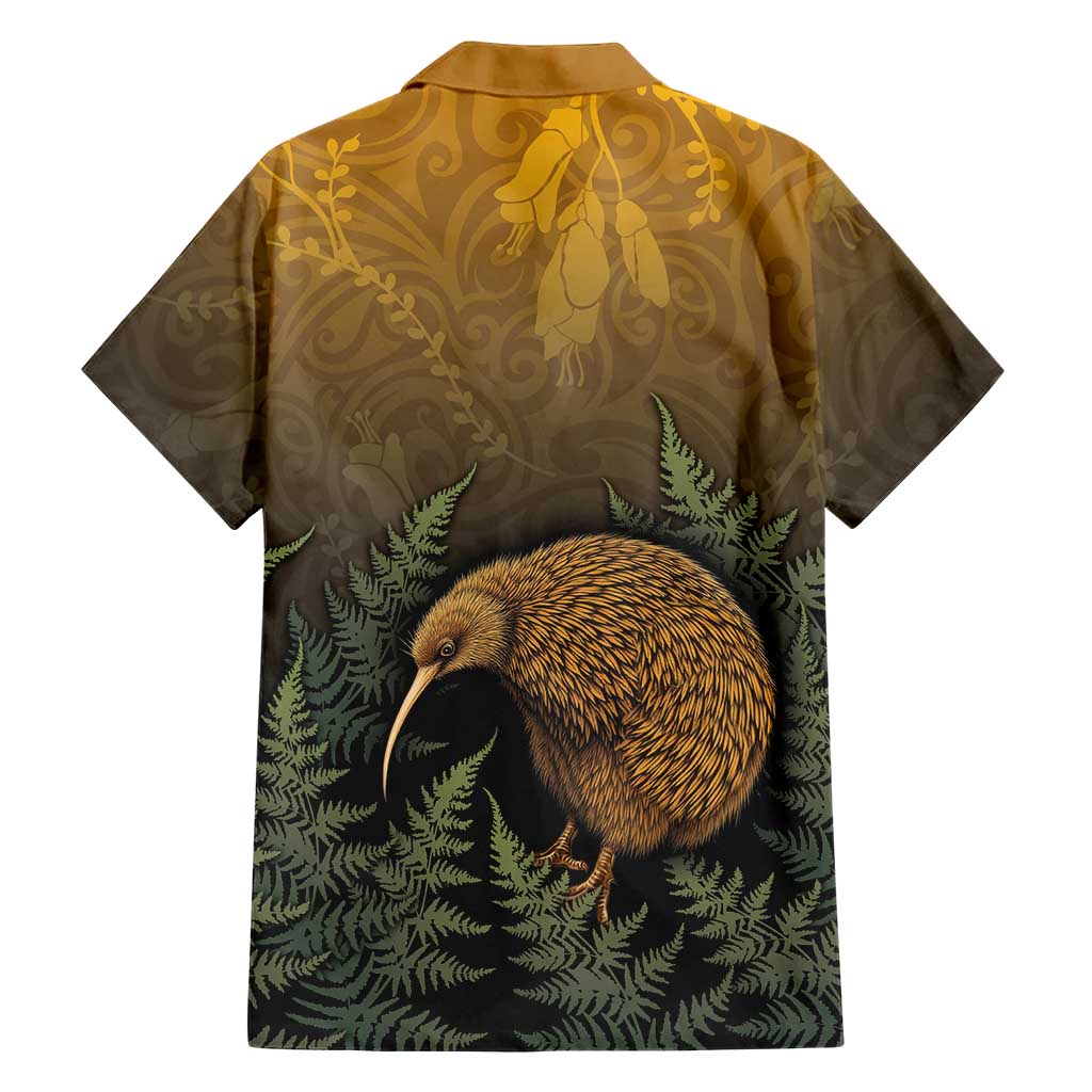 New Zealand Kiwi Bird Family Matching Tank Maxi Dress and Hawaiian Shirt Silver Fern Mix Maori Pattern LT05 - Polynesian Pride