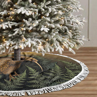 New Zealand Kiwi Bird Tree Skirt Silver Fern Mix Maori Pattern LT05 - Polynesian Pride