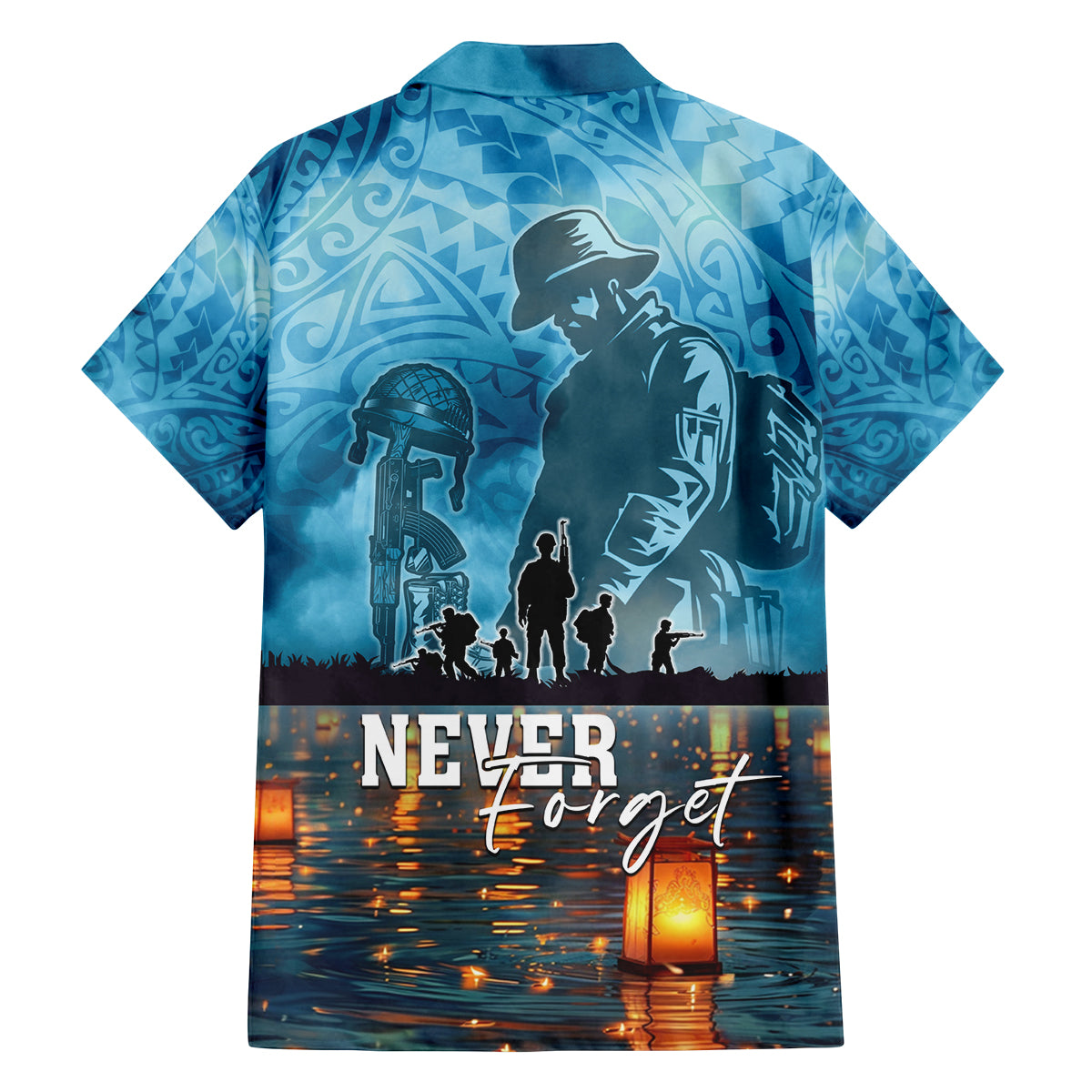 Hawaii Memorial Day Lantern Floating Family Matching Summer Maxi Dress and Hawaiian Shirt Always In Our Hearts LT05 - Polynesian Pride