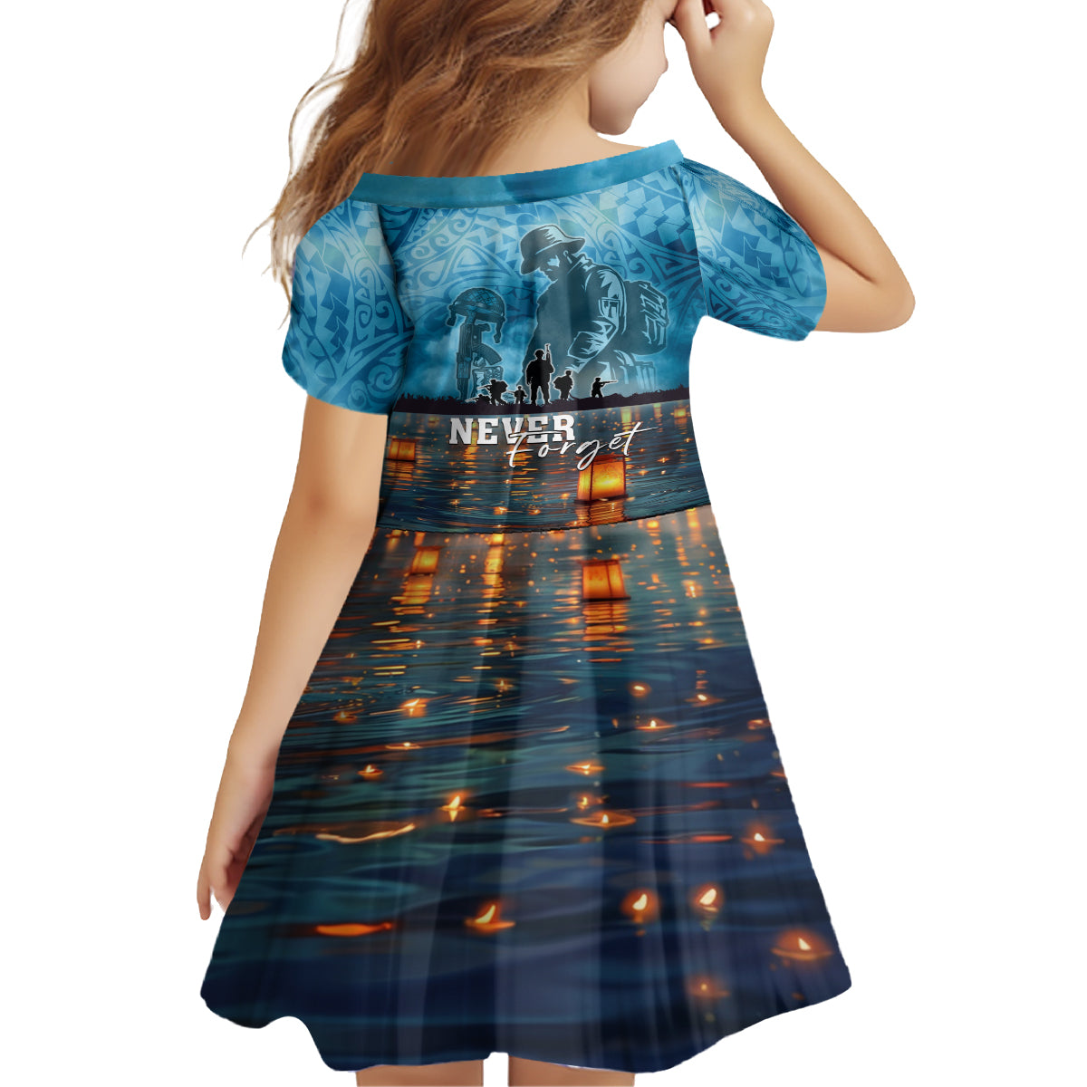Hawaii Memorial Day Lantern Floating Family Matching Tank Maxi Dress and Hawaiian Shirt Always In Our Hearts LT05 - Polynesian Pride
