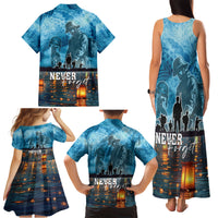 Hawaii Memorial Day Lantern Floating Family Matching Tank Maxi Dress and Hawaiian Shirt Always In Our Hearts LT05 - Polynesian Pride