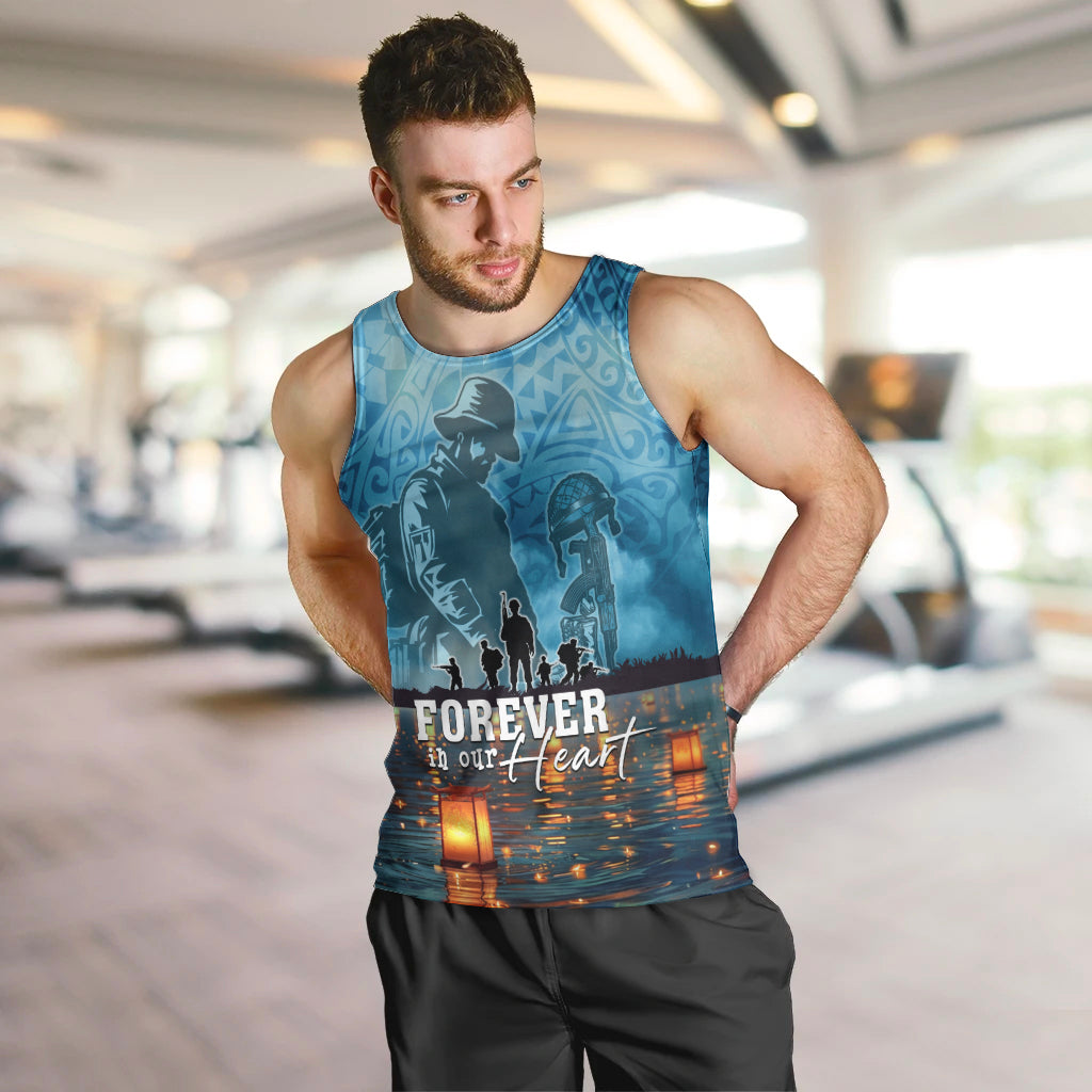 Hawaii Memorial Day Lantern Floating Men Tank Top Always In Our Hearts LT05 Blue - Polynesian Pride