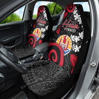 Tahiti Heiva Festival Car Seat Cover Floral Pattern With Coat Of Arms LT05 - Polynesian Pride