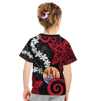 Tahiti Heiva Festival Kid T Shirt Floral Pattern With Coat Of Arms LT05 - Polynesian Pride