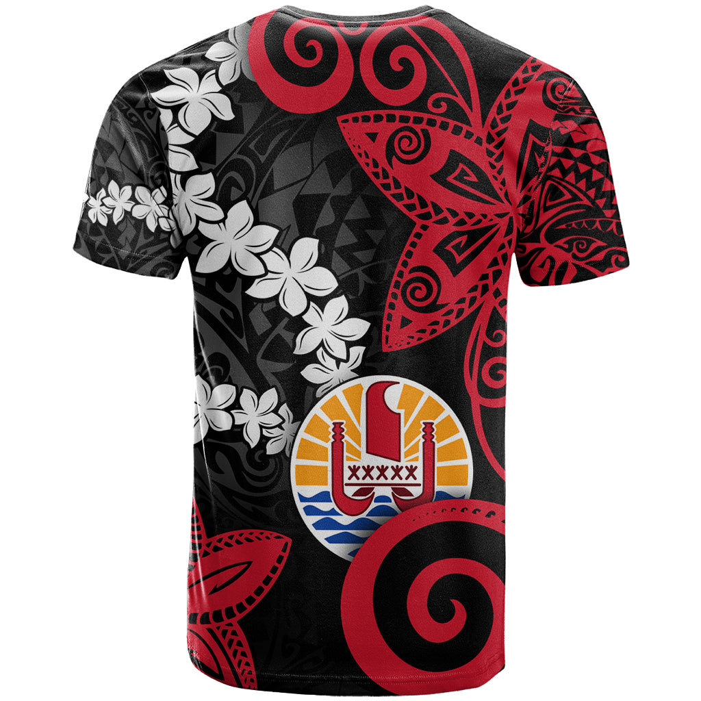Tahiti Heiva Festival T Shirt Floral Pattern With Coat Of Arms LT05 - Polynesian Pride