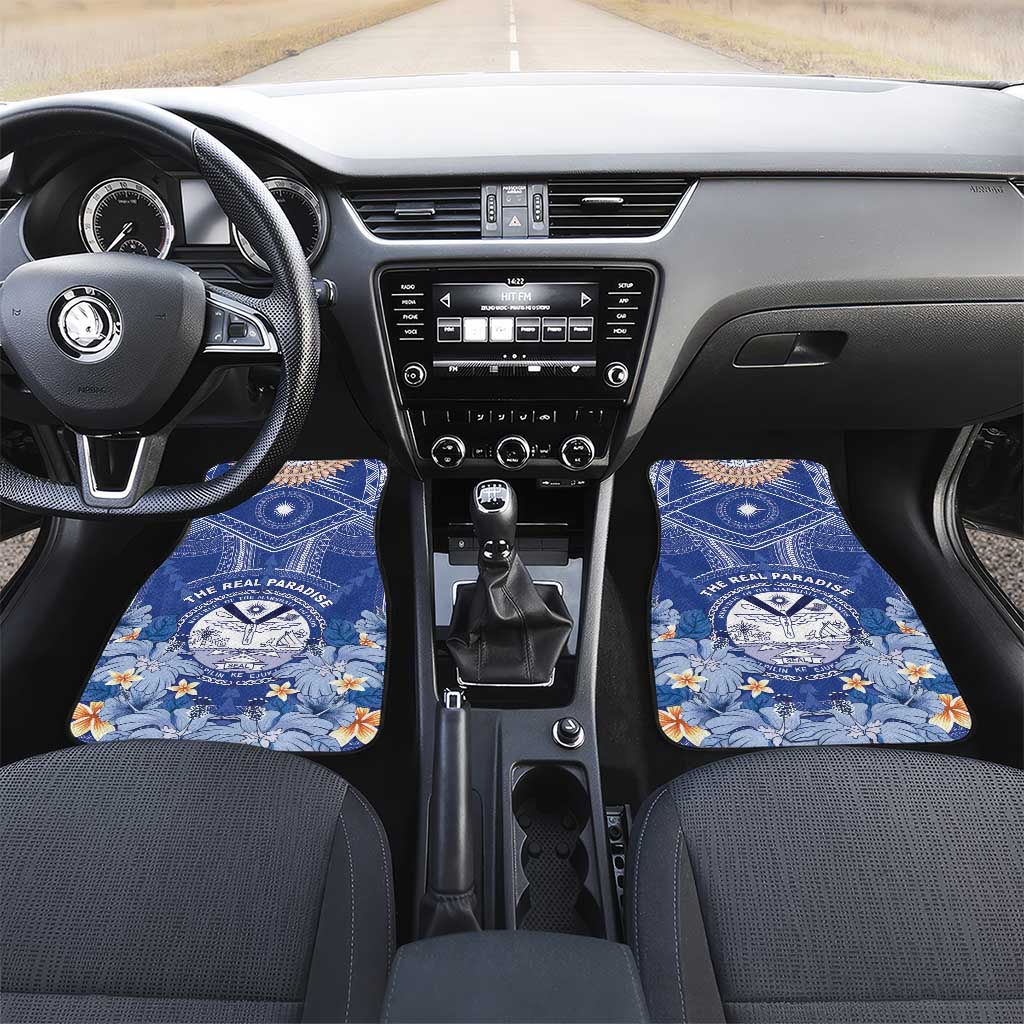 Marshall Islands Jemenei Day Car Mats Polynesian Tribal Tattoo Seashell Necklace