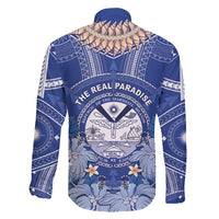 Marshall Islands Jemenei Day Family Matching Off Shoulder Short Dress and Hawaiian Shirt Polynesian Tribal Tattoo Seashell Necklace LT05 - Polynesian Pride