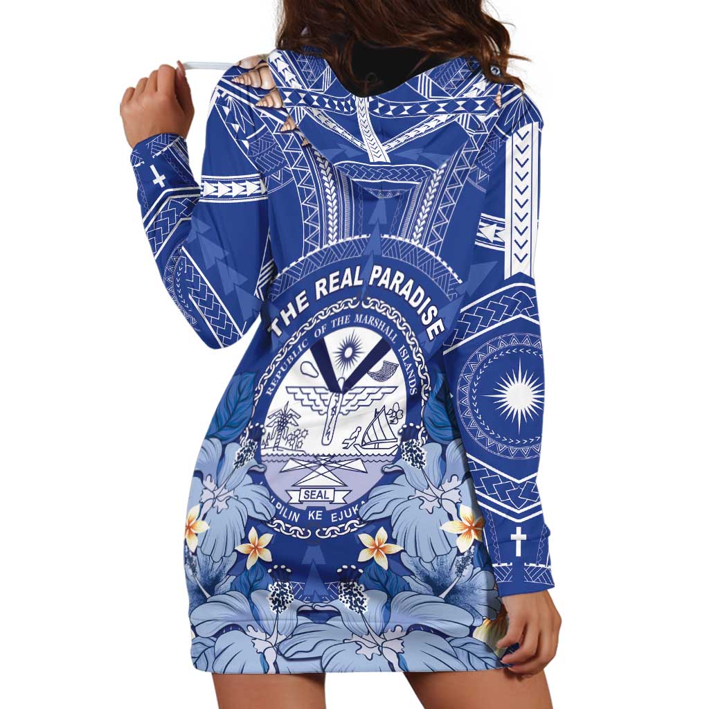 Marshall Islands Jemenei Day Hoodie Dress Polynesian Tribal Tattoo Seashell Necklace LT05 - Polynesian Pride