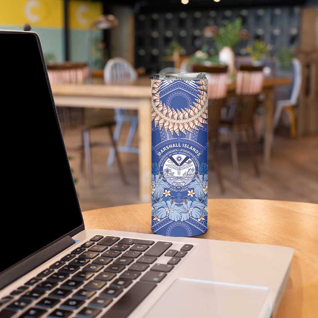 Marshall Islands Jemenei Day Skinny Tumbler Polynesian Tribal Tattoo Seashell Necklace LT05 - Polynesian Pride