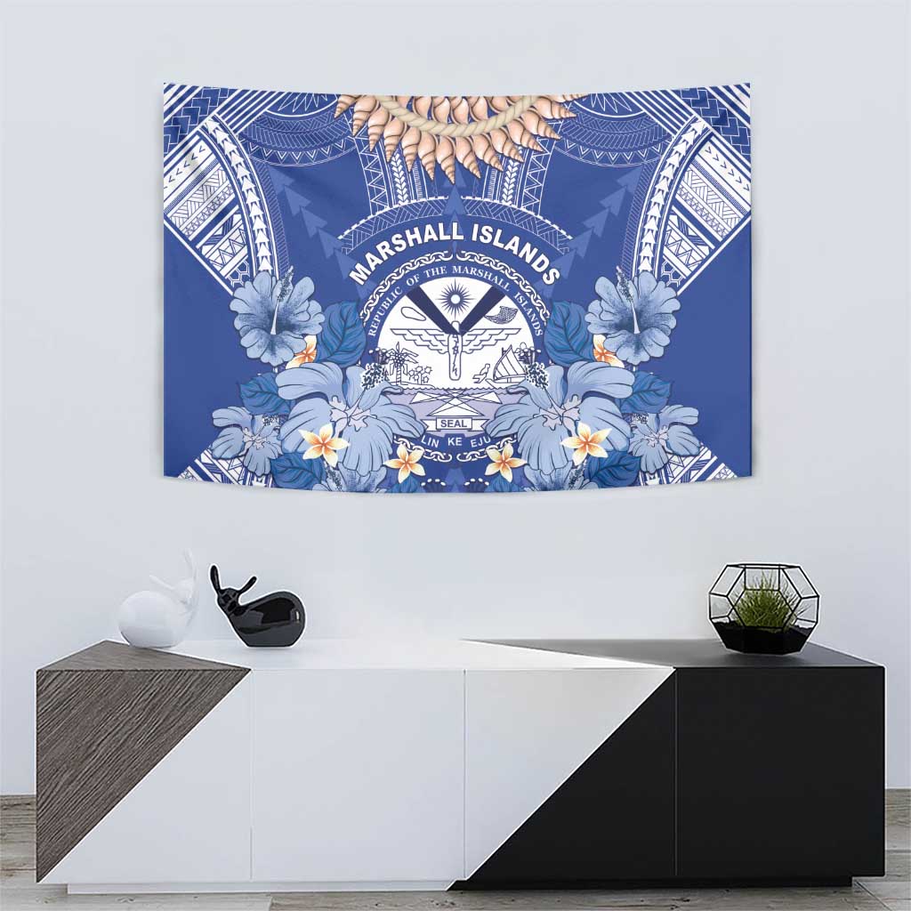 Marshall Islands Jemenei Day Tapestry Polynesian Tribal Tattoo Seashell Necklace