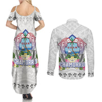 Guam Chamorro Liberation Day Couples Matching Summer Maxi Dress and Long Sleeve Button Shirt 82nd Anniversary LT05 - Polynesian Pride