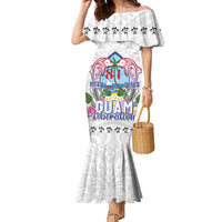 Guam Chamorro Liberation Day Family Matching Mermaid Dress and Hawaiian Shirt 81st Anniversary LT05 Mom's Dress White - Polynesian Pride
