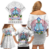 Guam Chamorro Liberation Day Family Matching Off Shoulder Short Dress and Hawaiian Shirt 81st Anniversary LT05 - Polynesian Pride