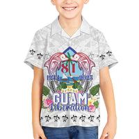 Guam Chamorro Liberation Day Family Matching Summer Maxi Dress and Hawaiian Shirt 81st Anniversary LT05 Son's Shirt White - Polynesian Pride