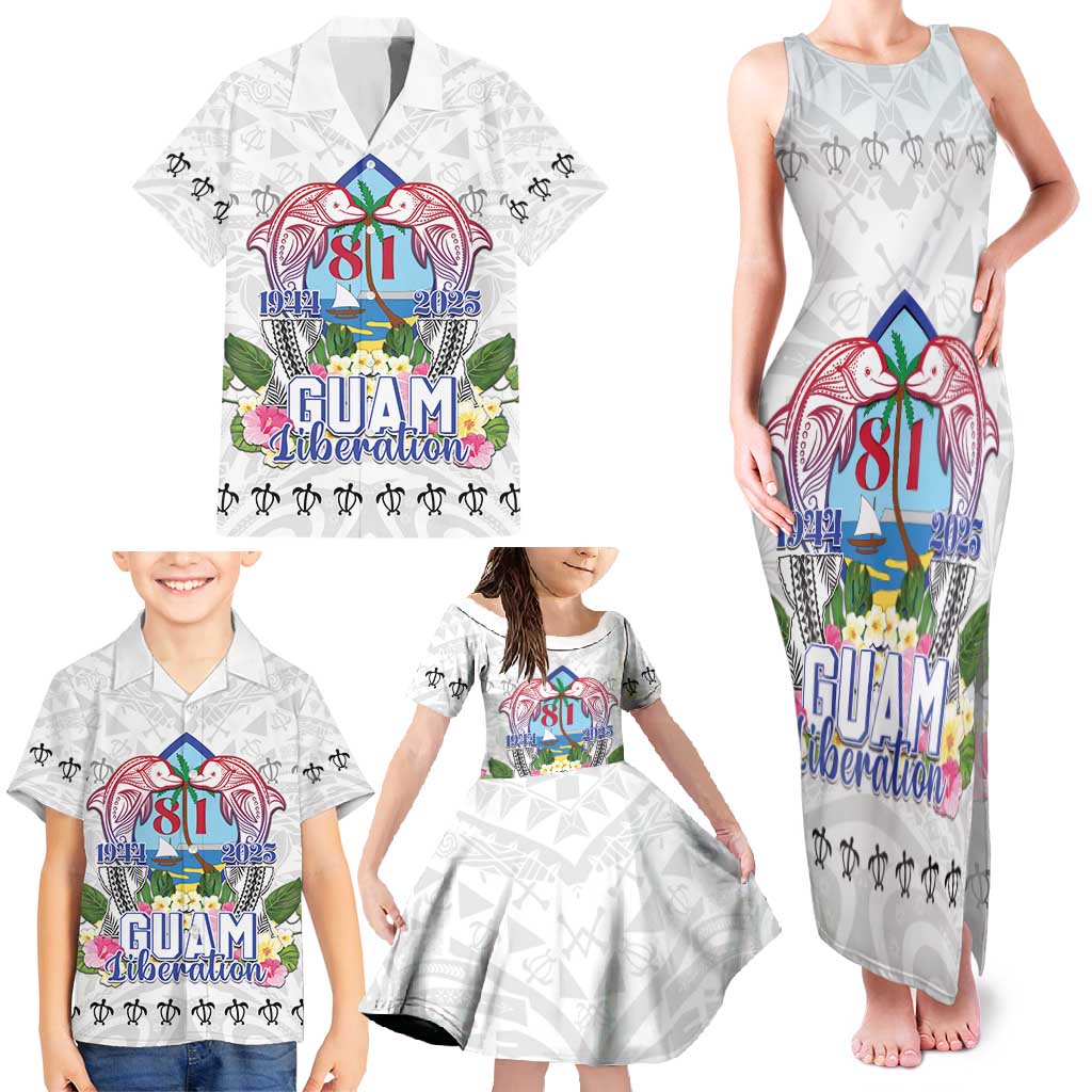 Guam Chamorro Liberation Day Family Matching Tank Maxi Dress and Hawaiian Shirt 81st Anniversary LT05